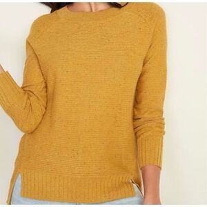 Old Navy Mustard Color Oversized Tunic Sweater Size XS